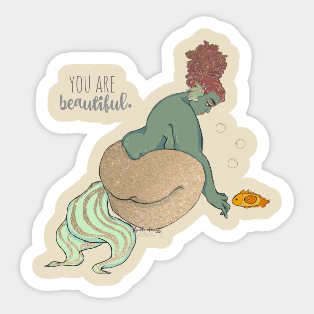 you are beautiful. Sticker by Natterbugg